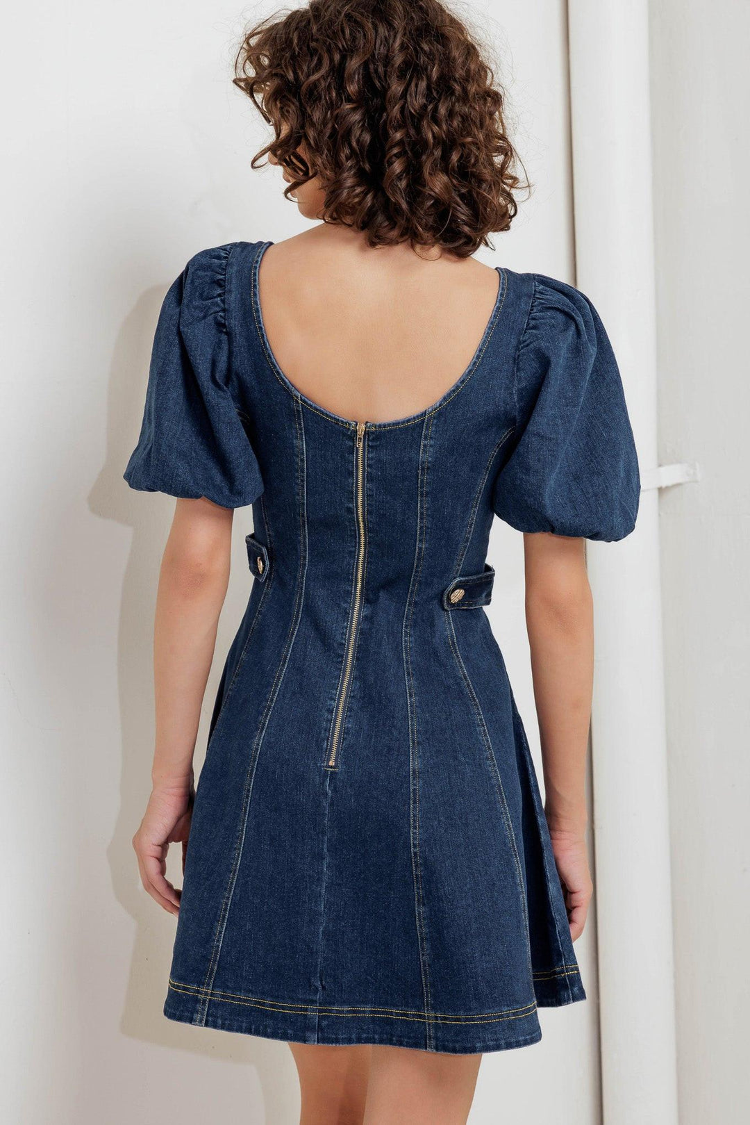 PUFF &amp; PLAY DENIM MINI DRESS