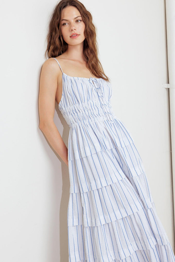 Breeze Note Woven Midi Dress from KADOU Boutique