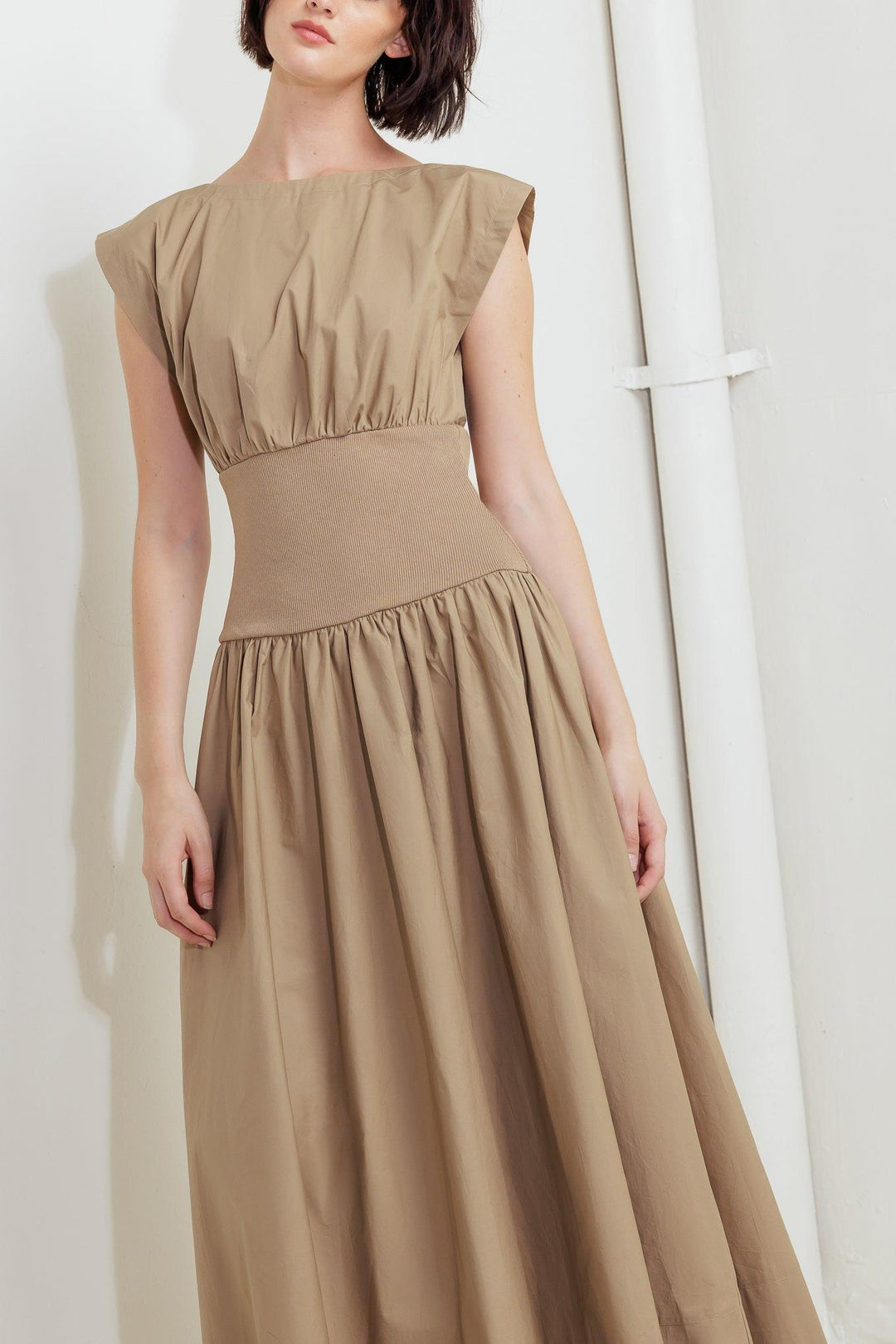 Dreamweaver Romantic Woven Midi Dress from KADOU Boutique