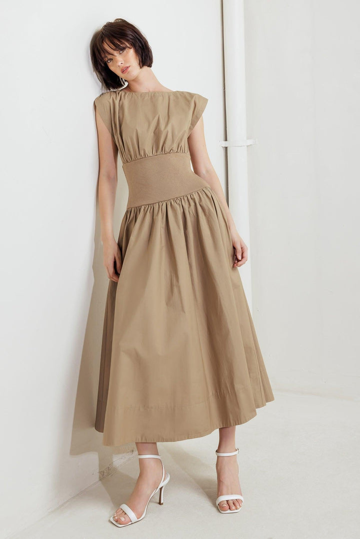 Dreamweaver Romantic Woven Midi Dress from KADOU Boutique