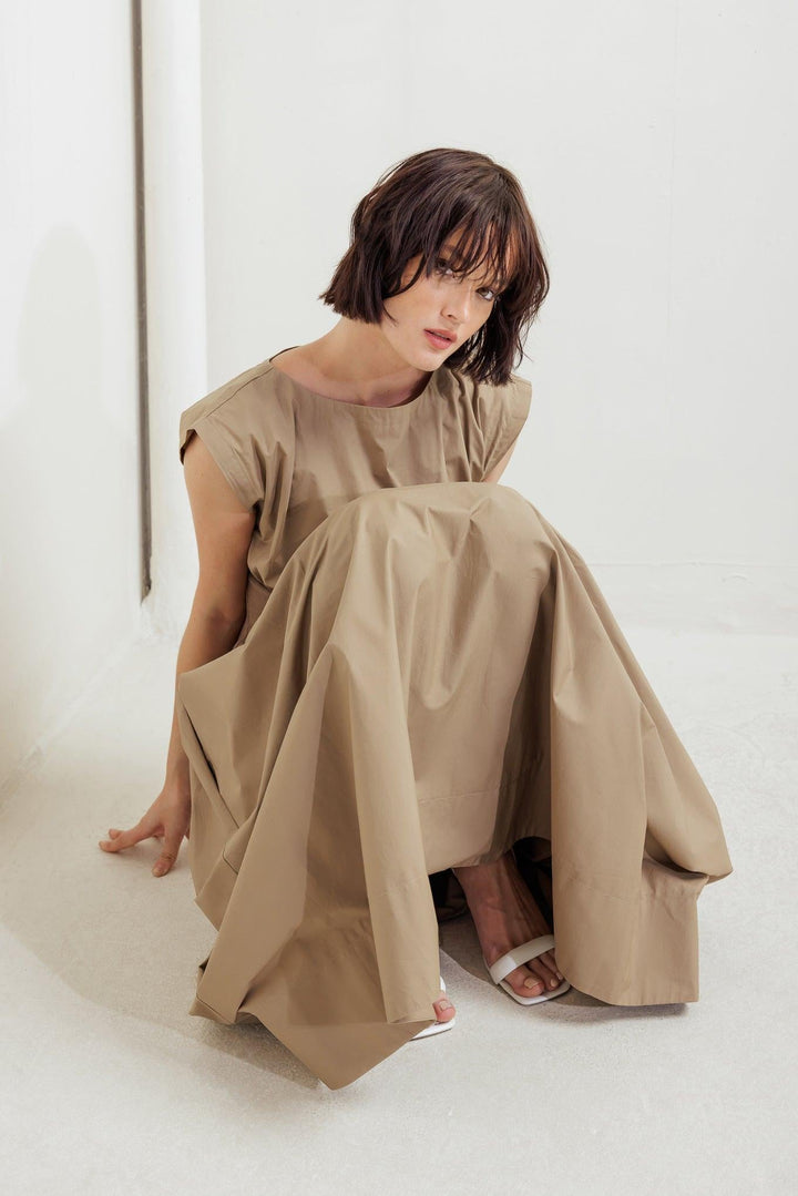 Dreamweaver Romantic Woven Midi Dress from KADOU Boutique