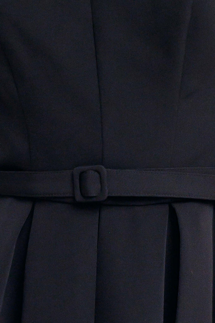 BLACK TIE MUSE WOVEN MIDI DRESS