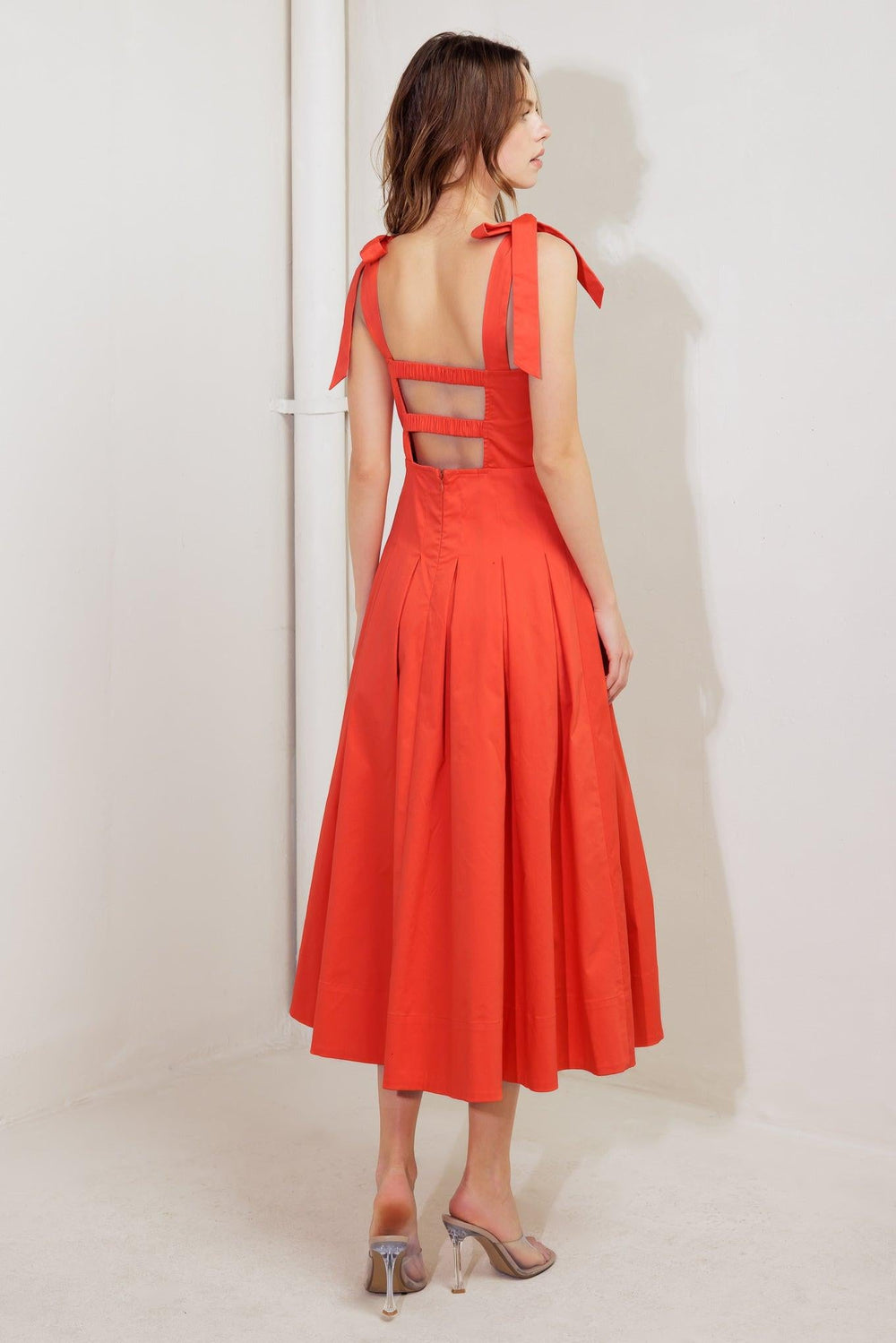 Gentle Shade Woven Midi Dress from KADOU Boutique