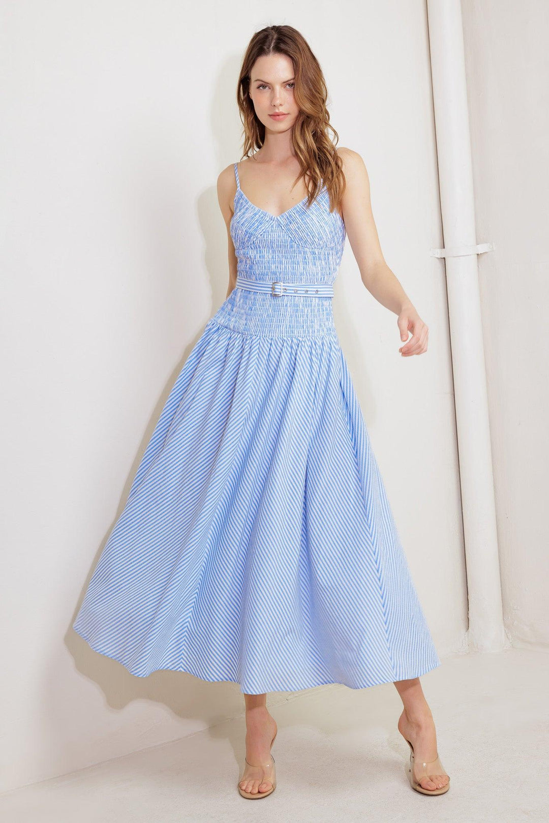 City Breeze Woven Midi Dress from KADOU Boutique