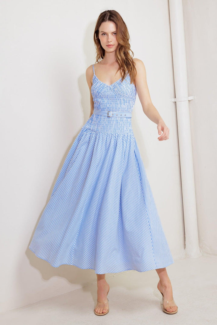 City Breeze Woven Midi Dress from KADOU Boutique