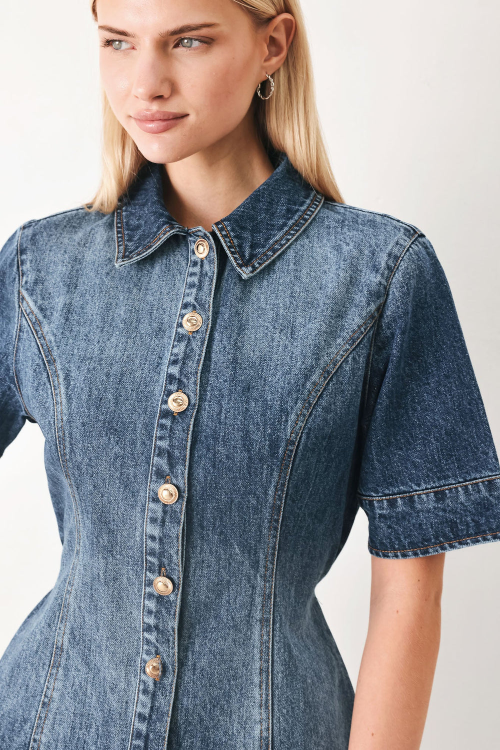 Power in Denim Mini Dress from KADOU Boutique