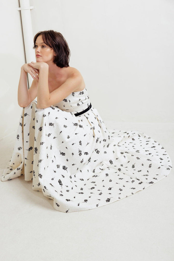 LOVELY CULTIVATED WOVEN MIDI DRESS