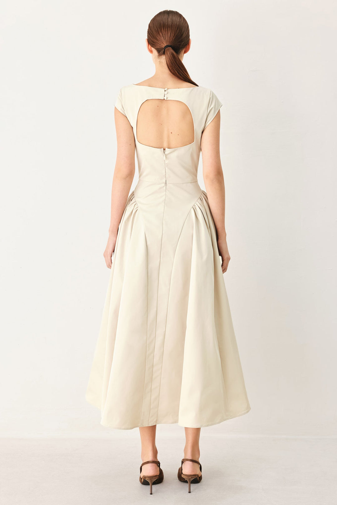 POLISHED OCCASION WOVEN MIDI DRESS