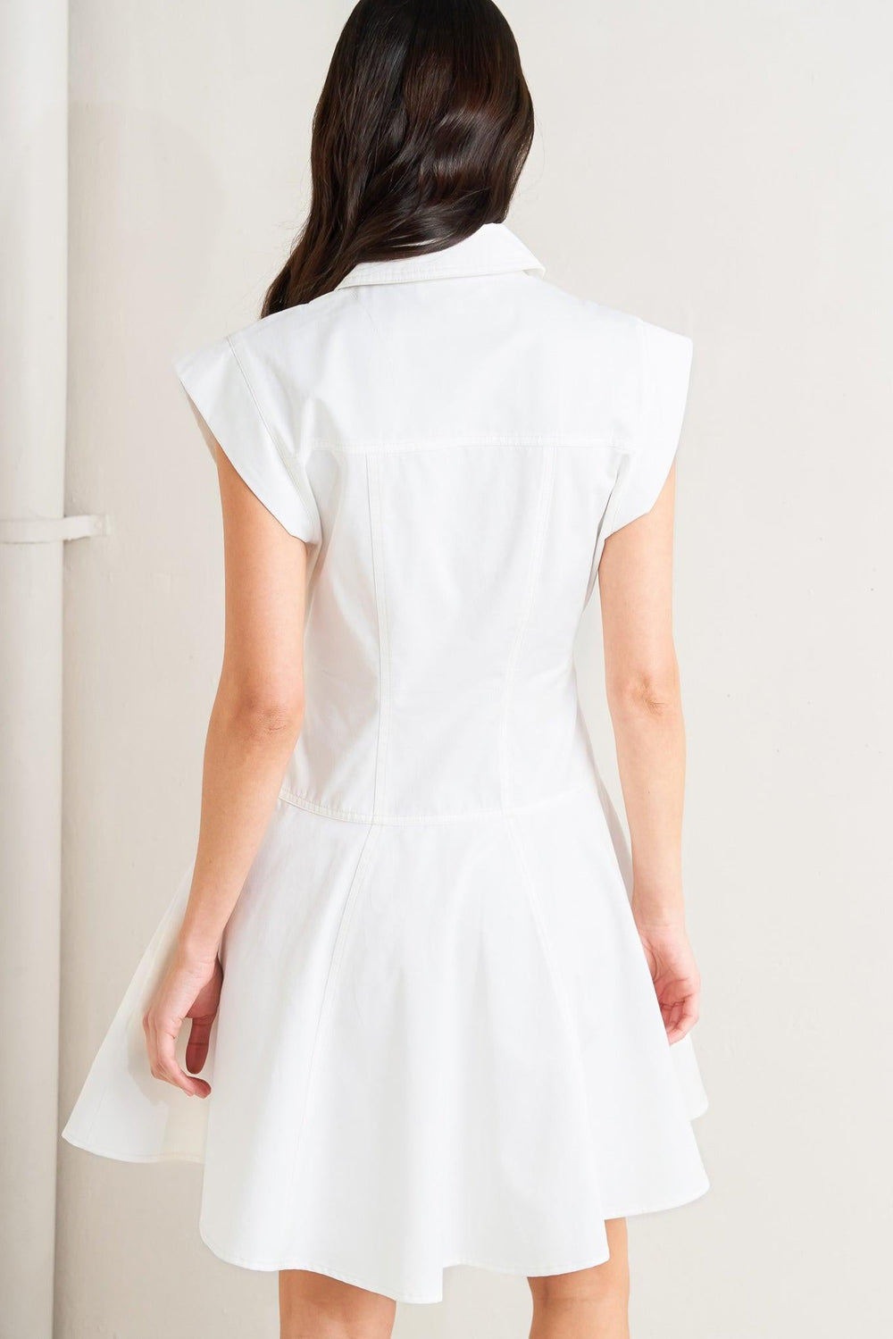 Confidently Yours White Woven Mini Dress from KADOU Boutique