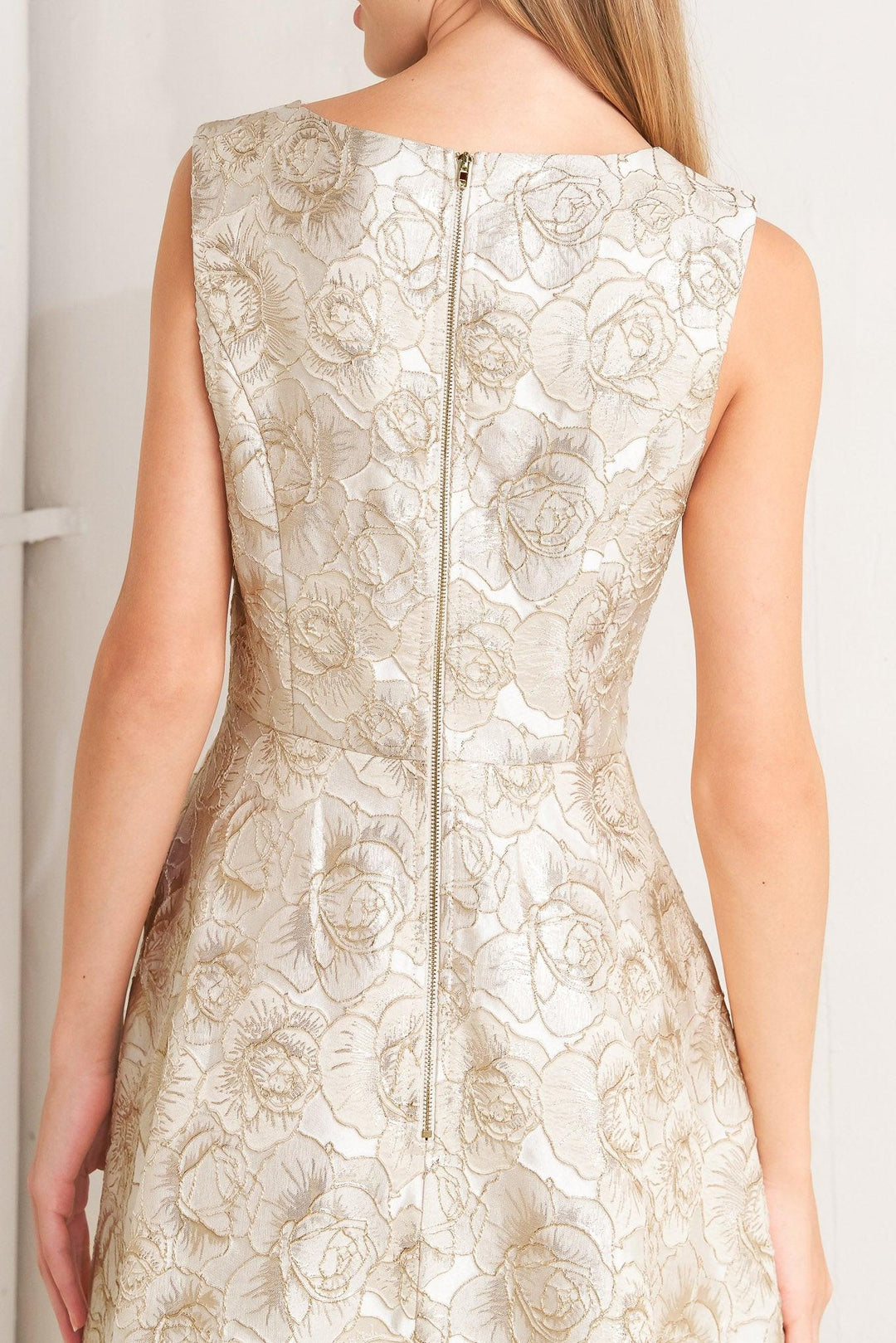 Gilded Rose Woven Midi Dress from KADOU Boutique