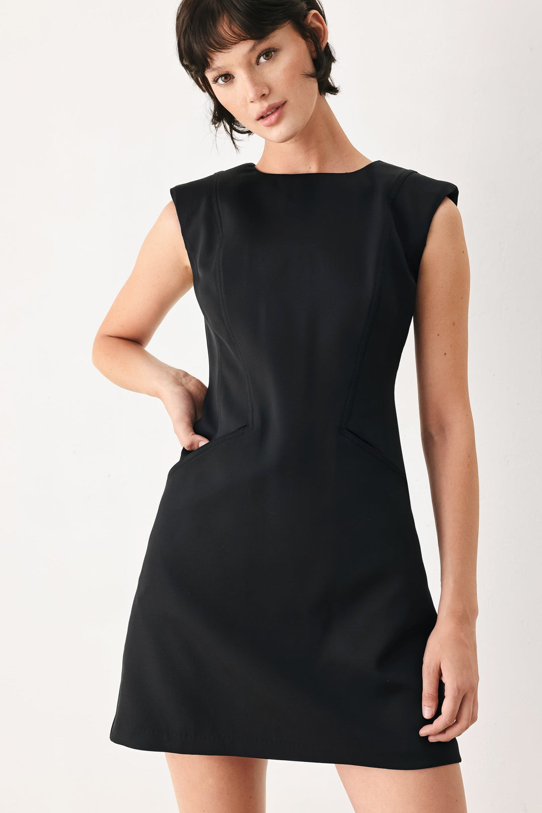 The Modern Icon Woven Shift Dress from KADOU Boutique