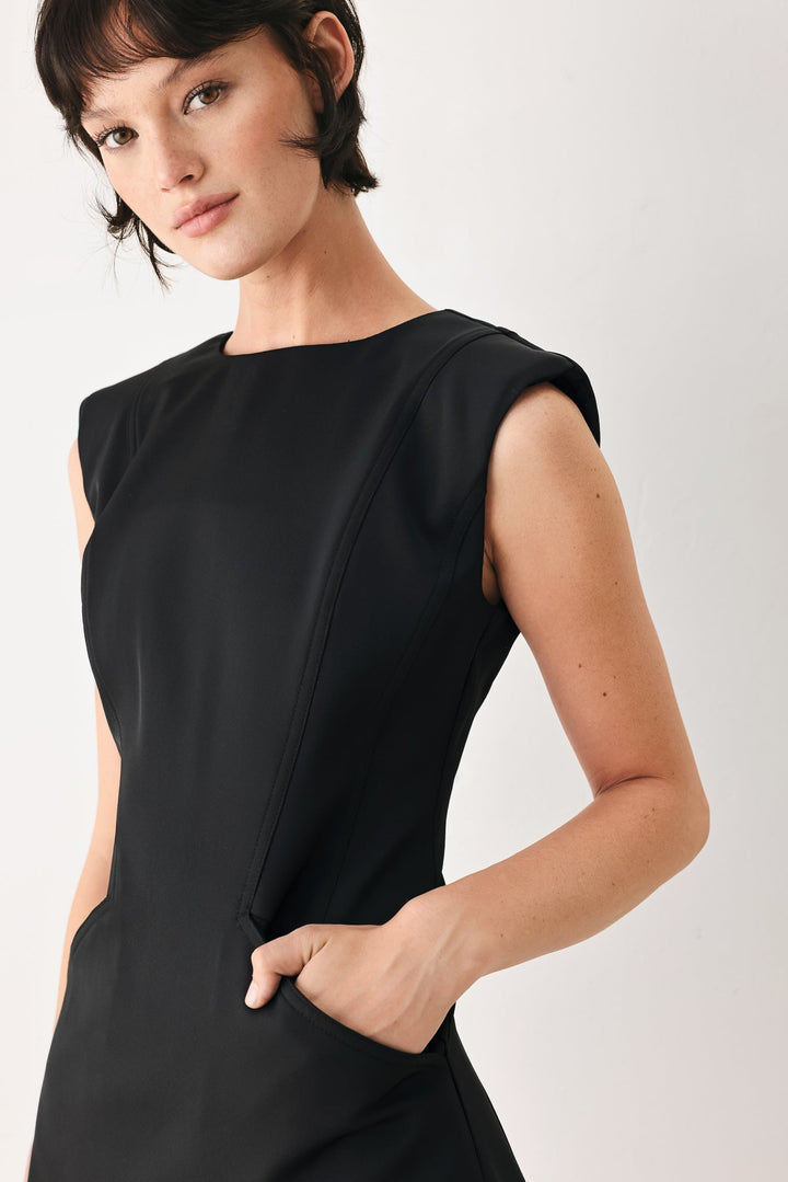 The Modern Icon Woven Shift Dress from KADOU Boutique