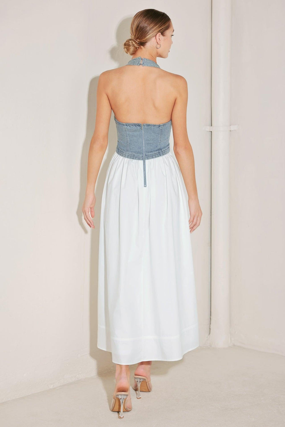 City to Coast Woven Midi Dress from KADOU Boutique
