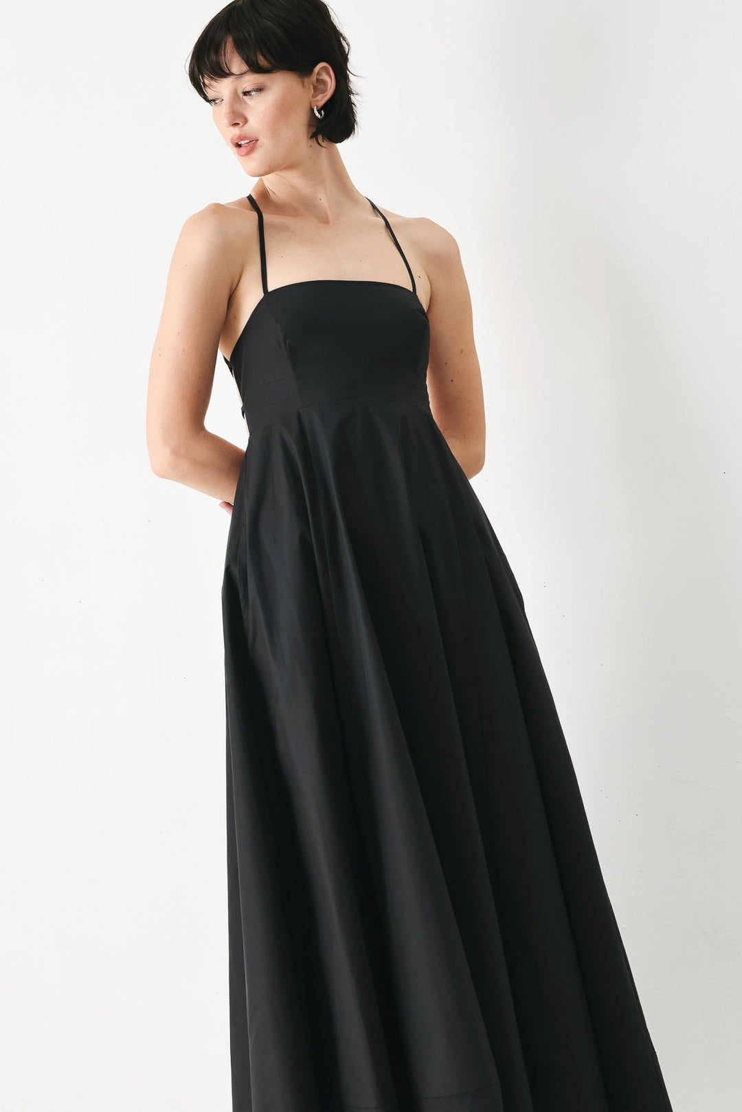 Pure Line Woven Midi Dress from KADOU Boutique