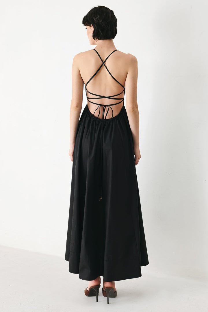 Pure Line Woven Midi Dress from KADOU Boutique