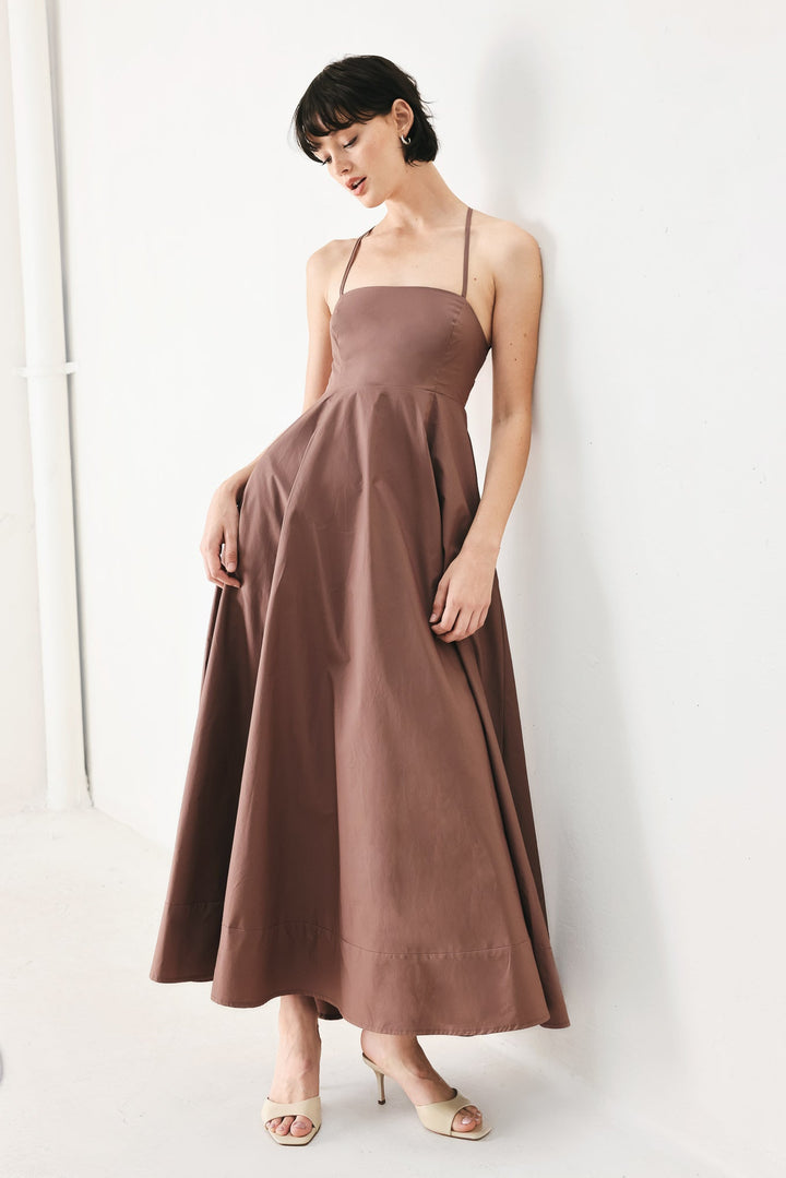 Pure Line Woven Midi Dress from KADOU Boutique