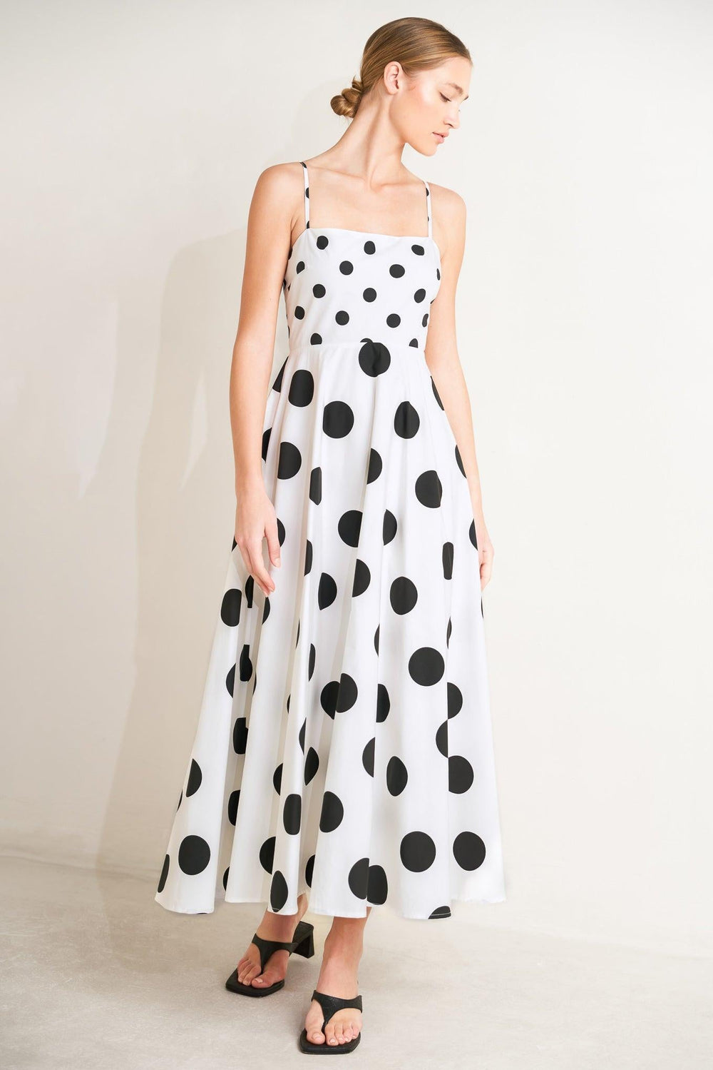 Dolce Vita Polka Dot Woven Midi Dress from KADOU Boutique