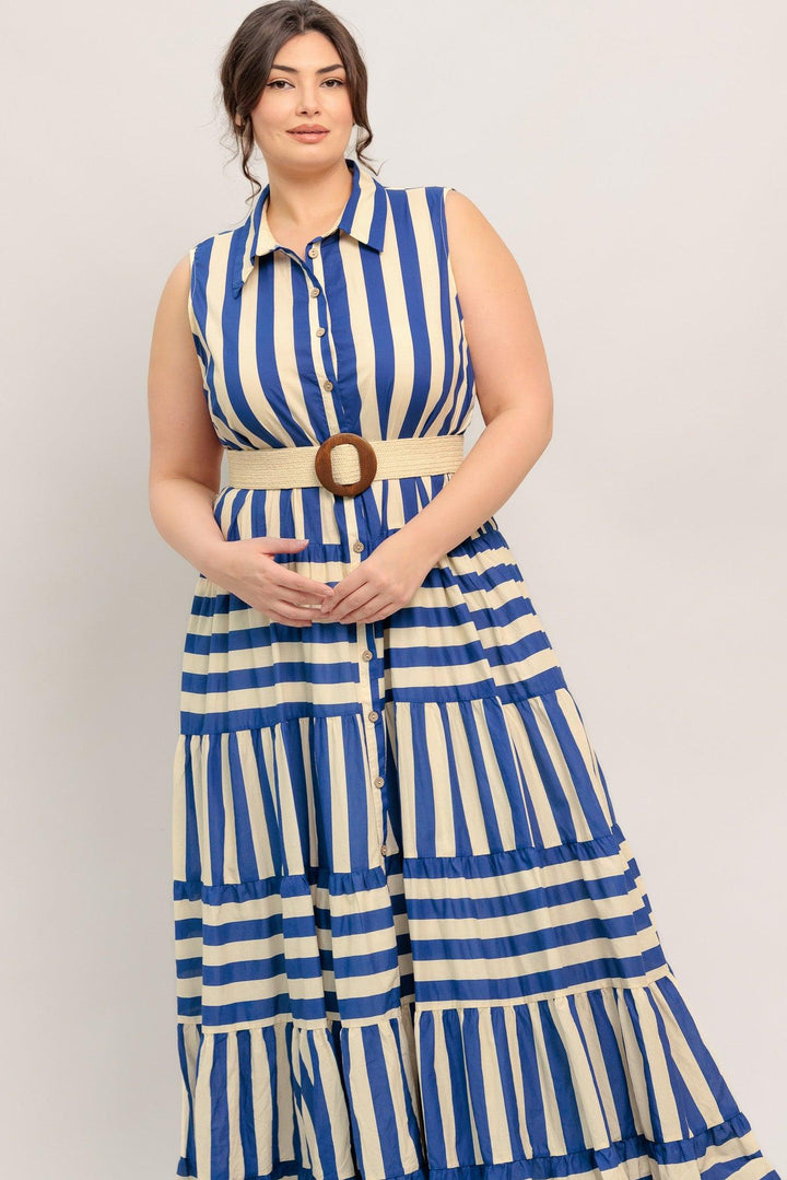 [PREORDER] SUNSET BOARDWALK STRIP MAXI DRESS