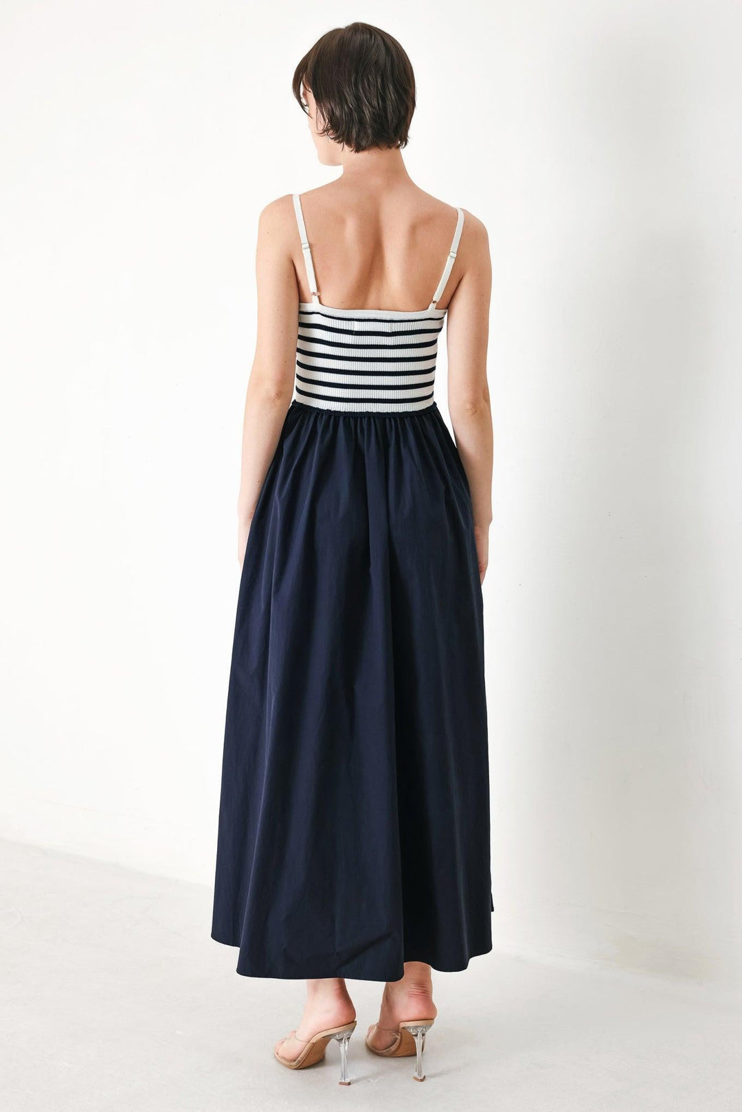 Paris Stripe Cutout Midi Dress from KADOU Boutique