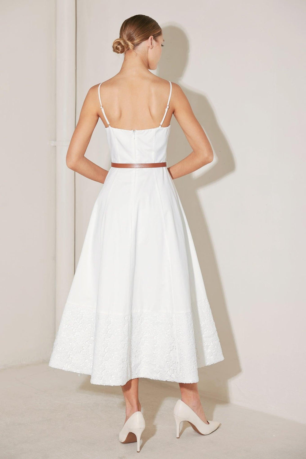 Delicate Icon Woven Midi Dress from KADOU Boutique