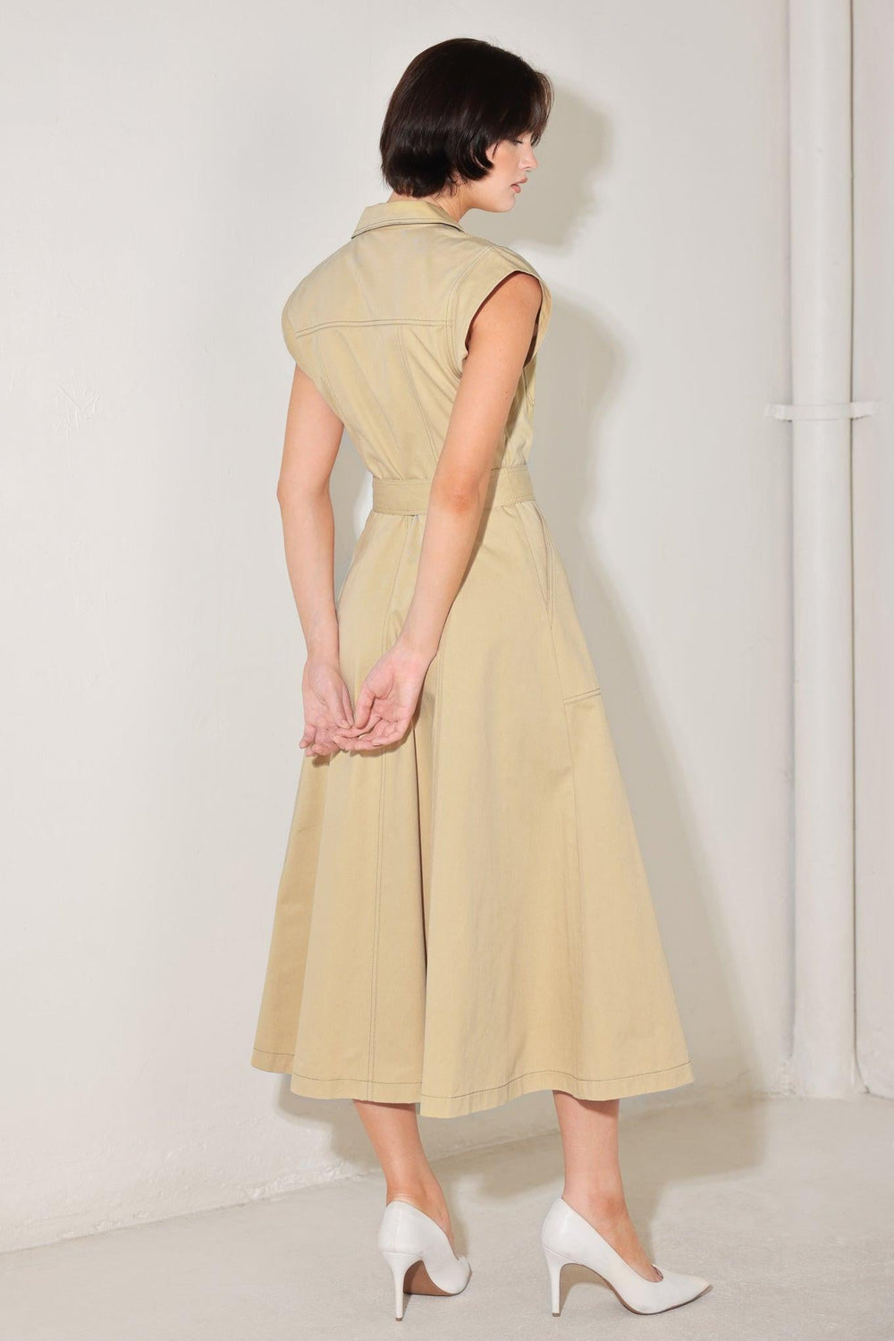 Natural Instinct Woven Midi Dress from KADOU Boutique