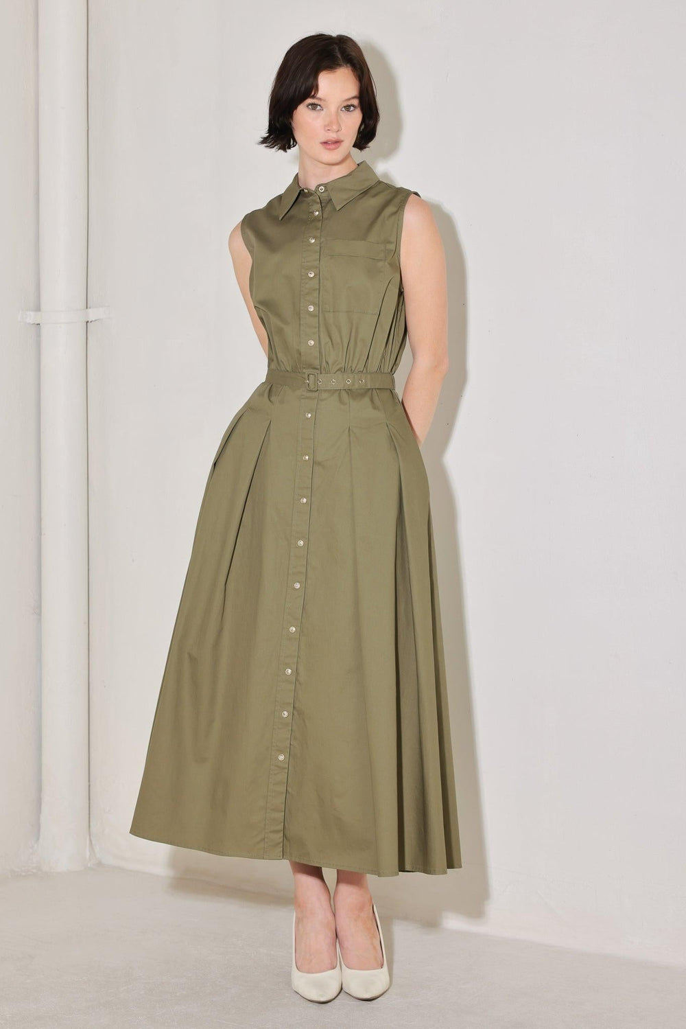 Simply Unstoppable Woven Midi Dress from KADOU Boutique