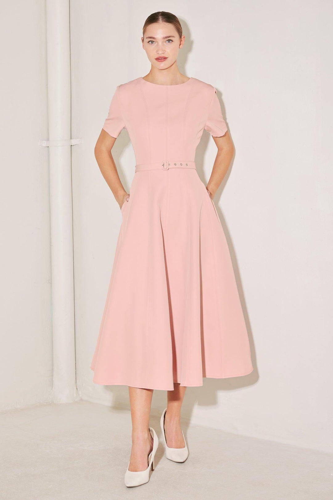 SPRING ICON WOVEN MIDI DRESS