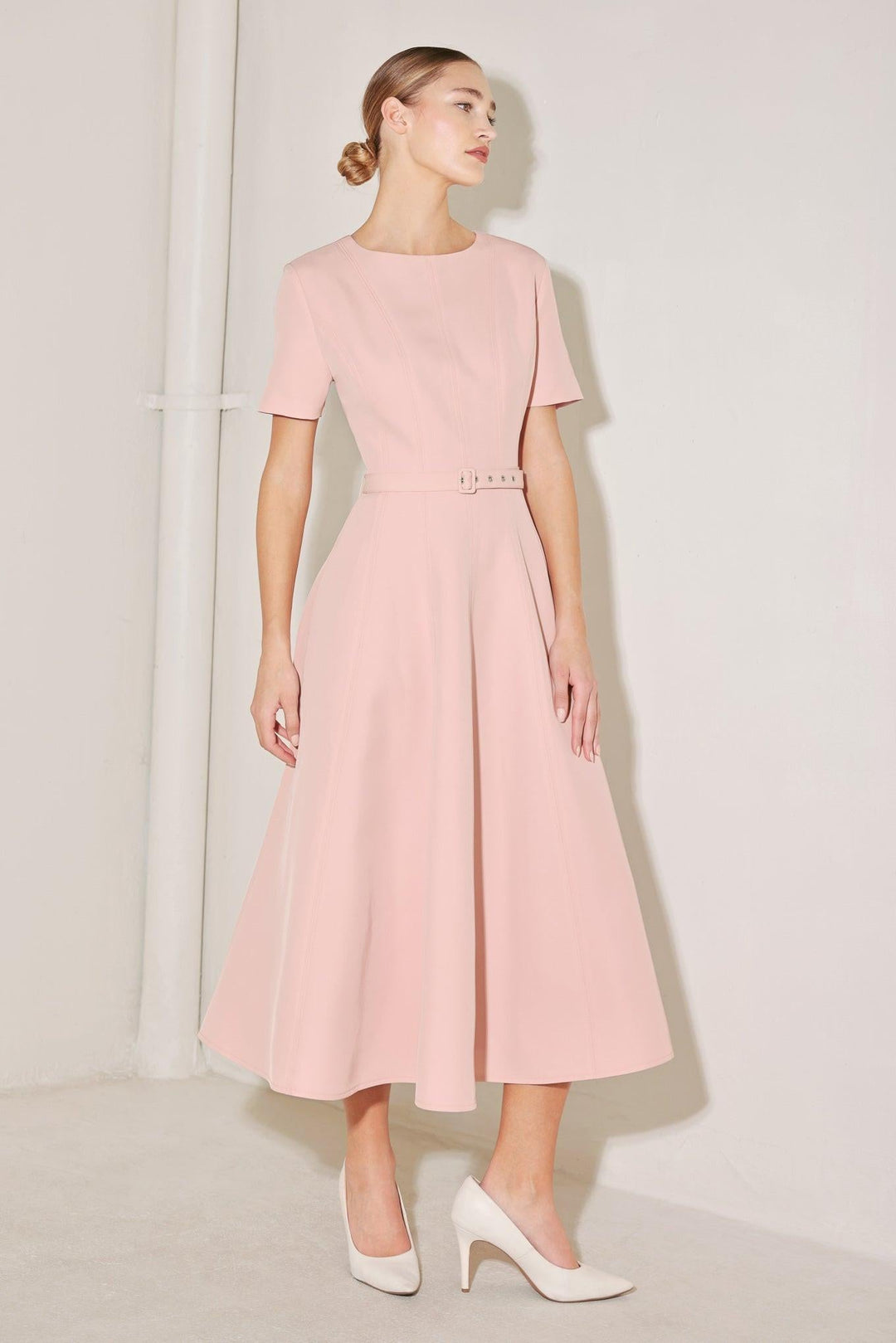 SPRING ICON WOVEN MIDI DRESS