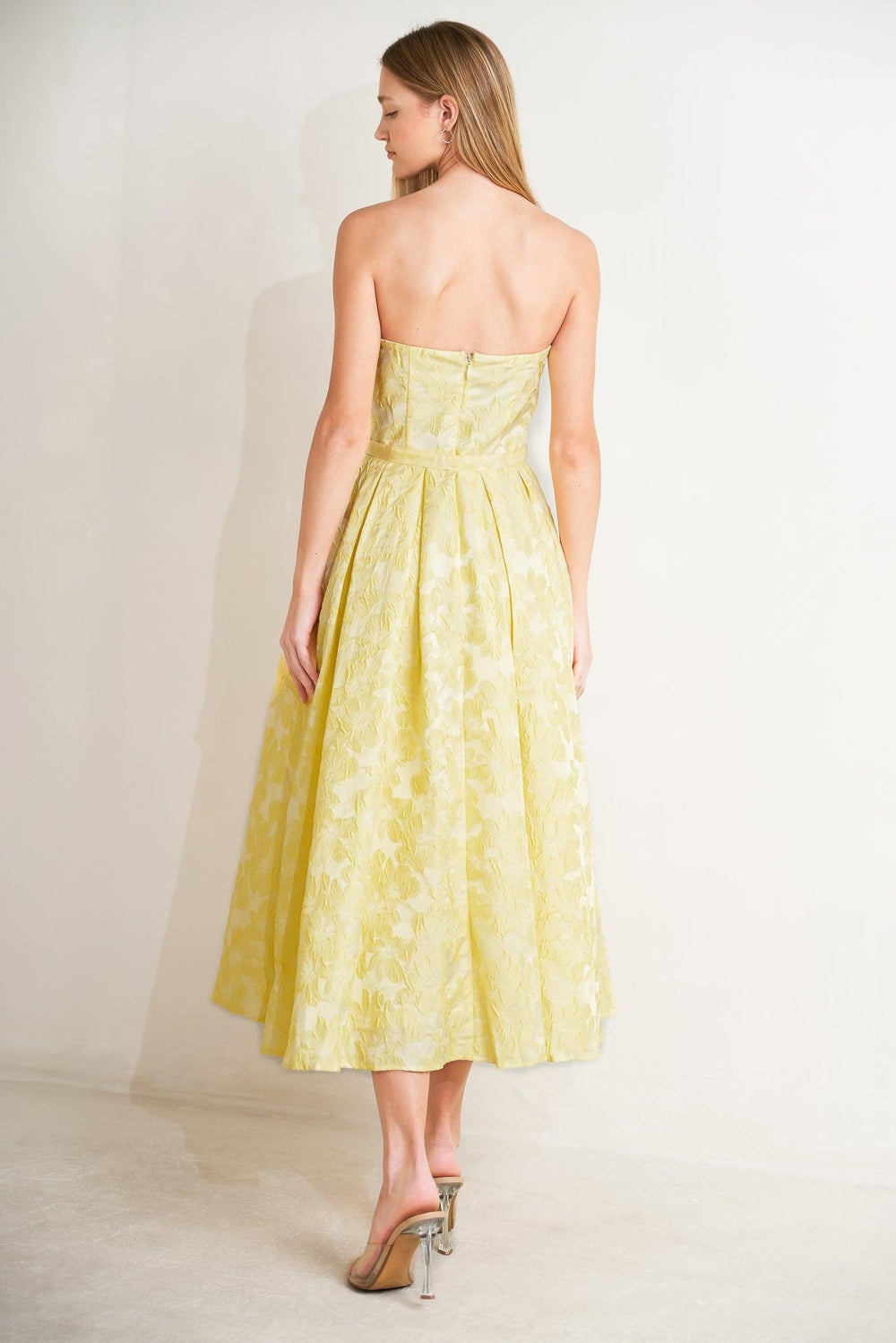 Buttercup Bloom Woven Midi Dress from KADOU Boutique