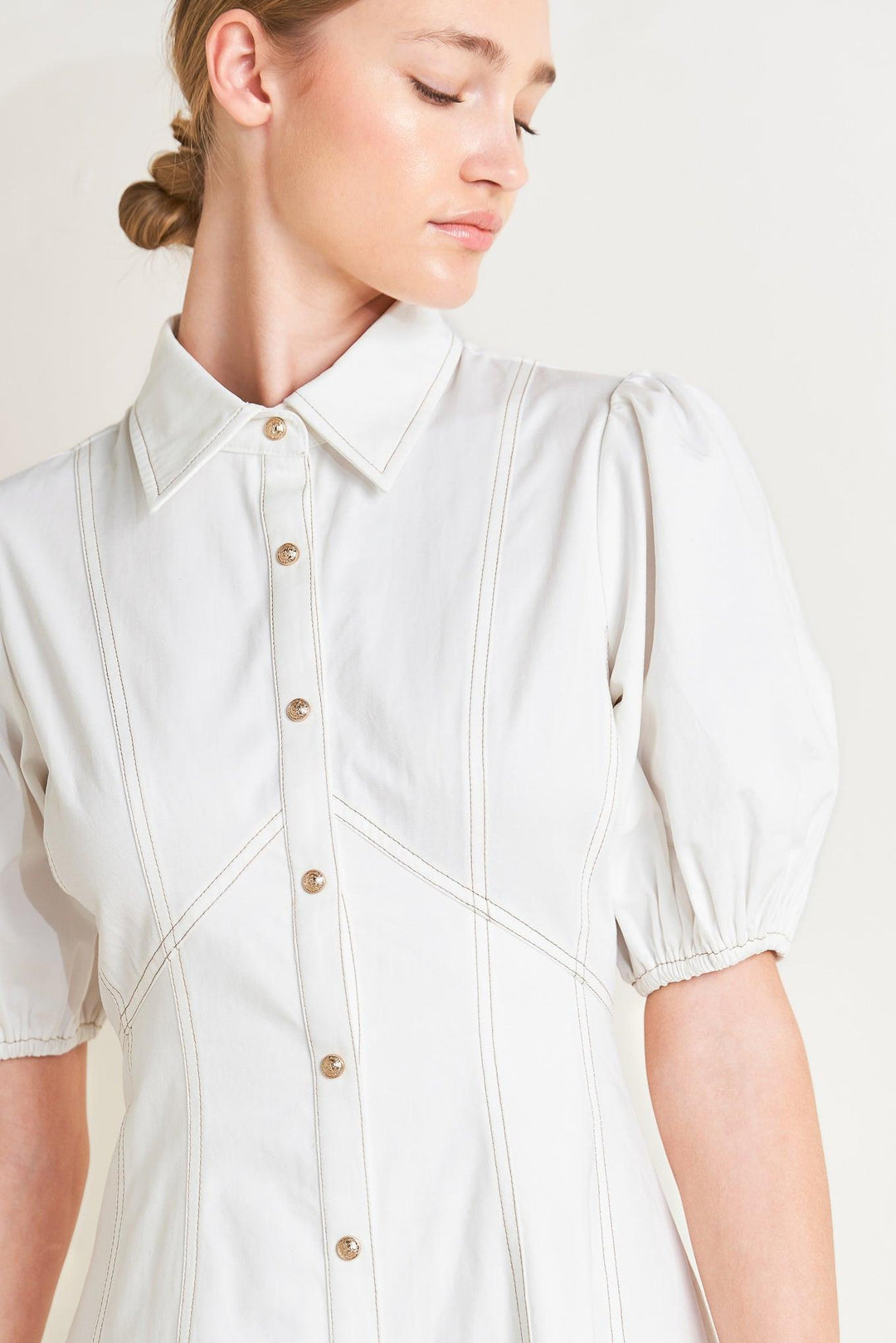 Sweet Sophistication woven midi dress from KADOU Boutique