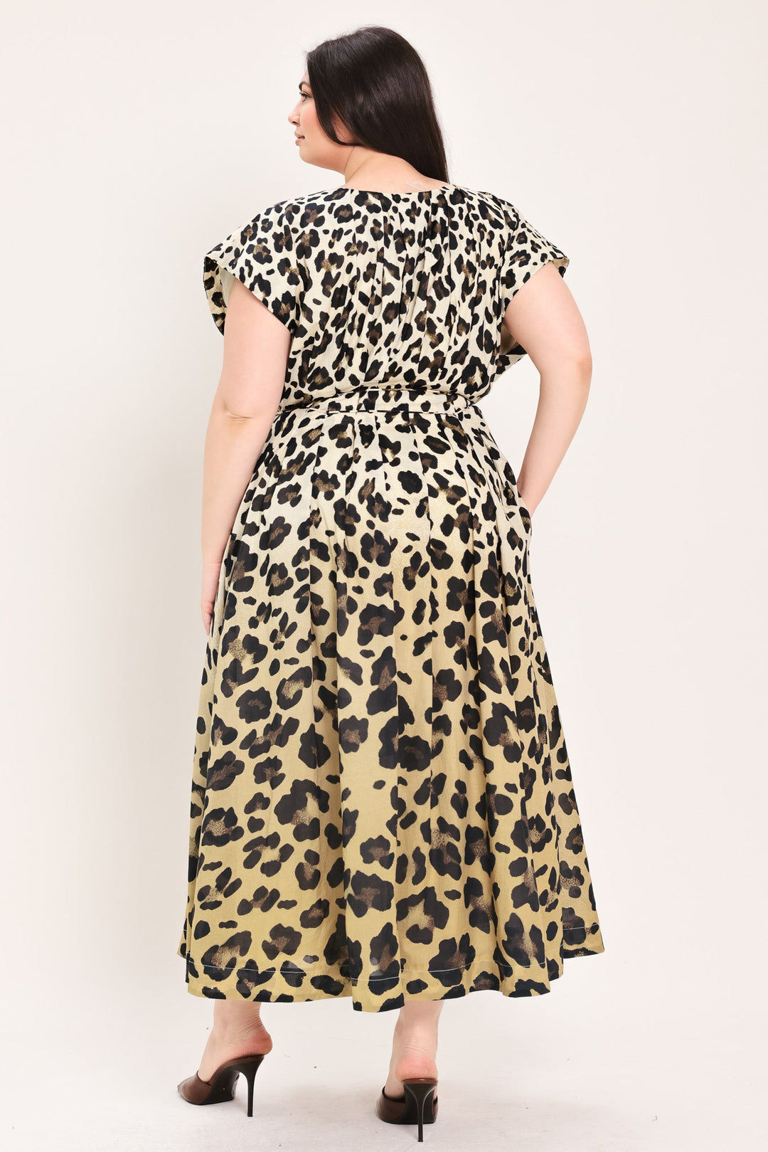 WILD MUSE WOVEN MIDI DRESS