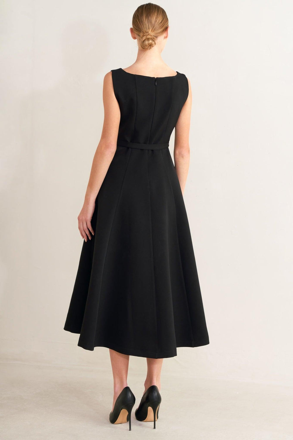 Paris After Dark Woven Midi Dress from KADOU Boutique