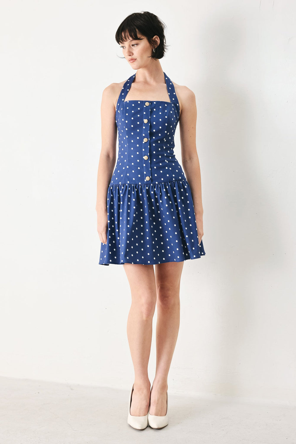 Dots & Dreams Woven Mini Dress from KADOU Boutique