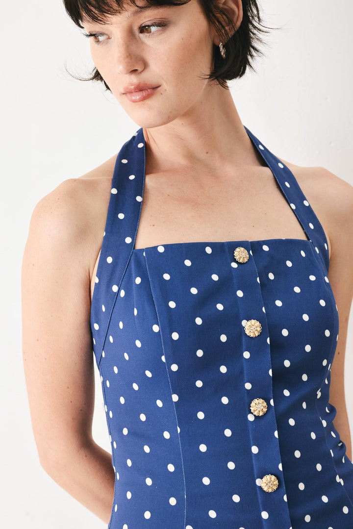DOTS &amp; DREAMS WOVEN MINI DRESS
