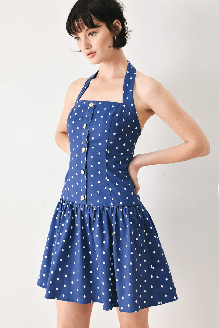 DOTS &amp; DREAMS WOVEN MINI DRESS
