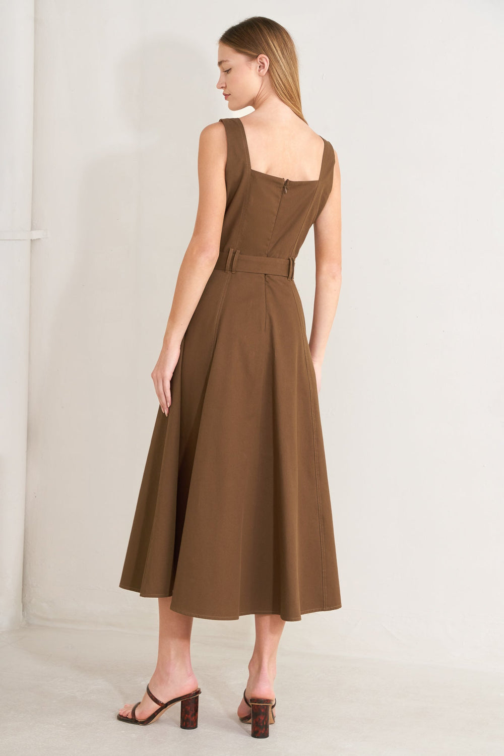Sweet Sienna Woven Midi Dress from KADOU Boutique
