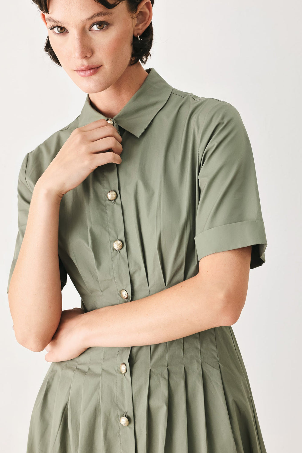 Countryside Charm Woven Midi Dress from KADOU Boutique