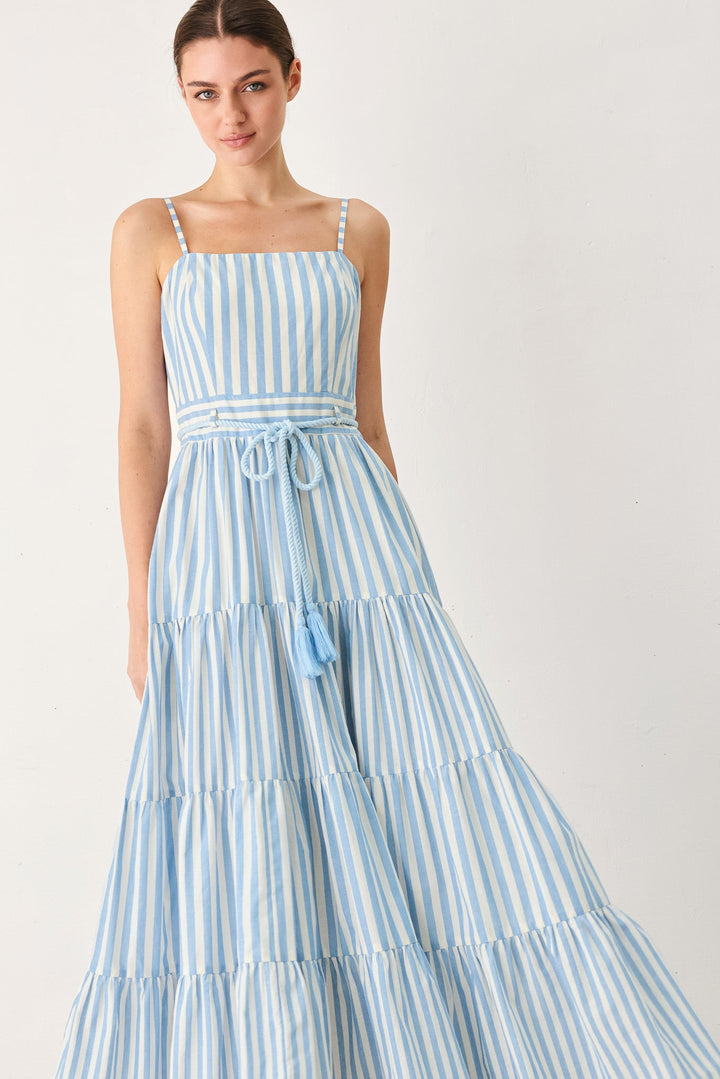 Rosy Breeze Woven Ankle Dress from KADOU Boutique