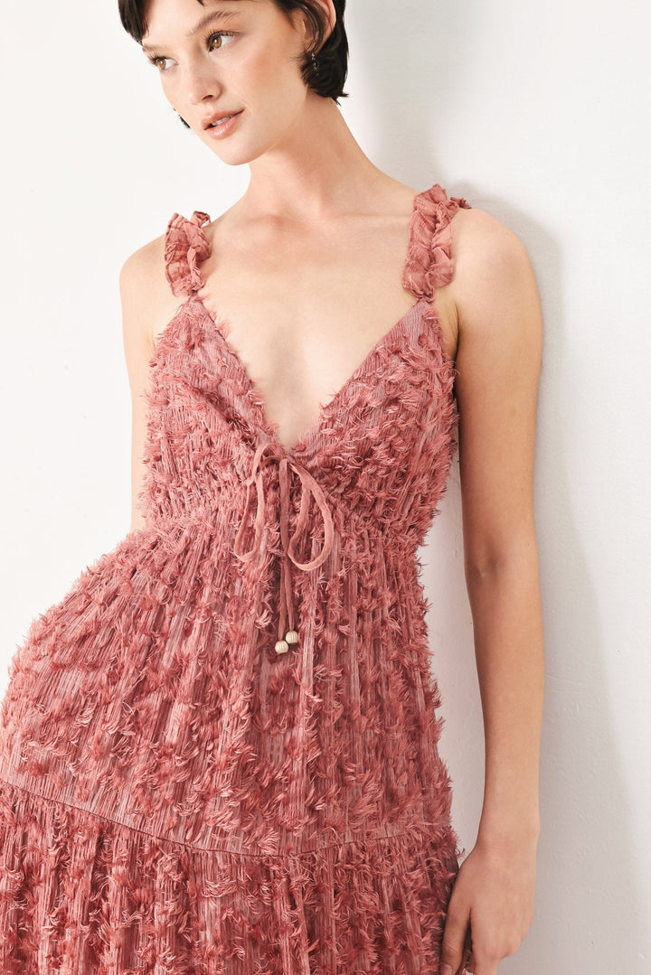 Twilight Rosette Woven Maxi Dress from KADOU Boutique