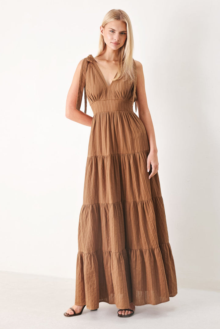 Calm Beauty Woven Maxi Dress from KADOU Boutique