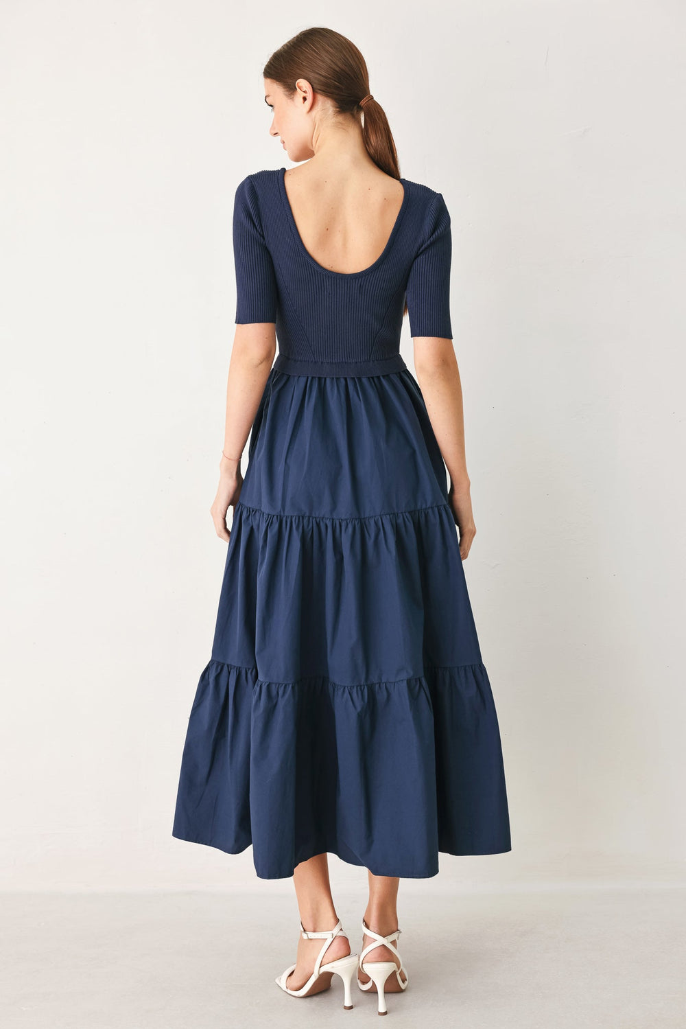 Elegant Era Sweater Knit Midi Dress from KADOU Boutique