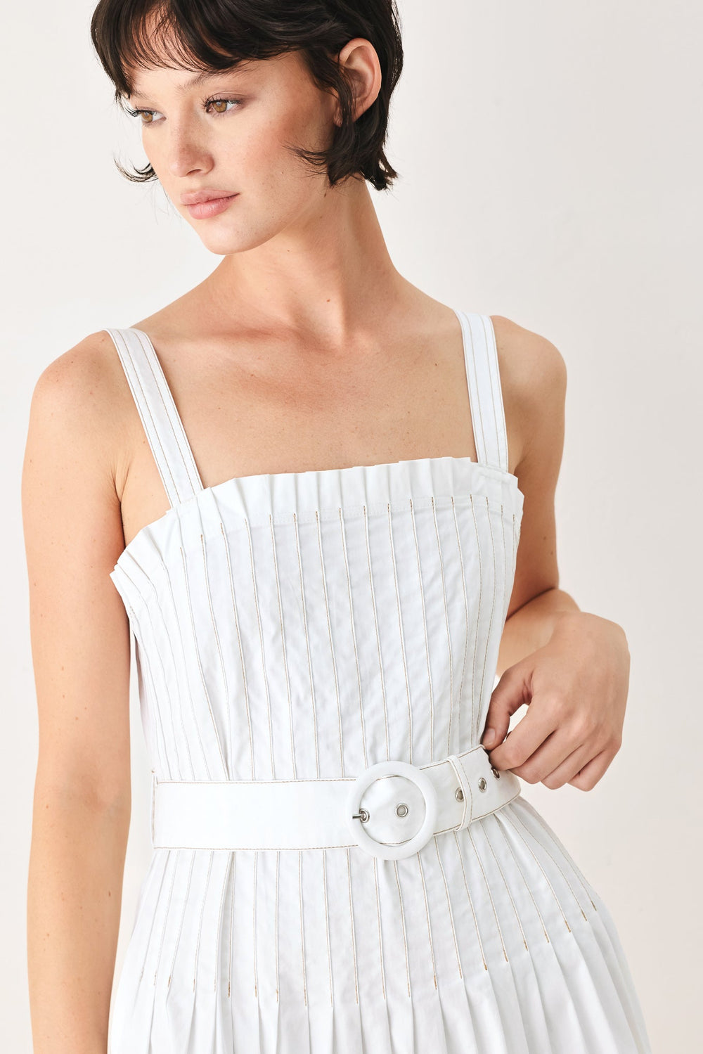 The Weekend in Nantucket Woven Midi Dress from KADOU Boutique