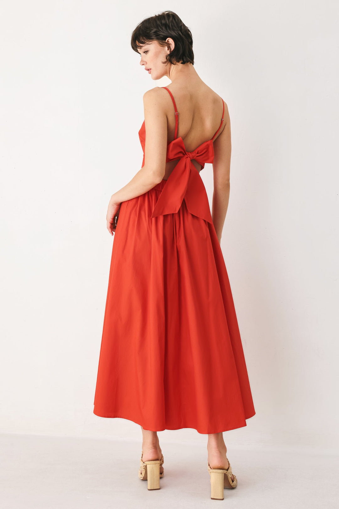 The Riviera Nights Woven Midi Dress from KADOU Boutique
