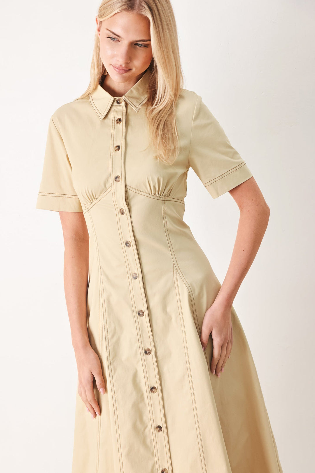 TREND ICON WOVEN MIDI DRESS