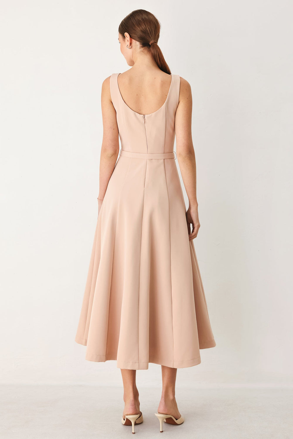 Blush Hour Woven Midi Dress from KADOU Boutique