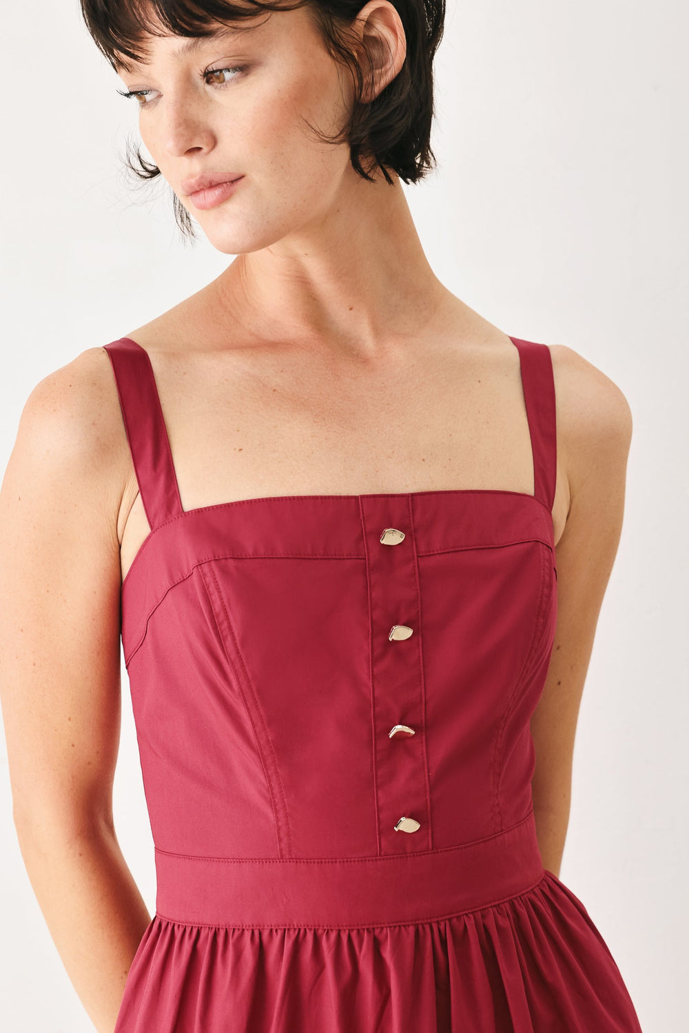 Berry Romance Woven Midi Dress from KADOU Boutique