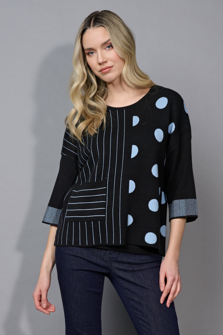 Stripe Polka Dot Sweater