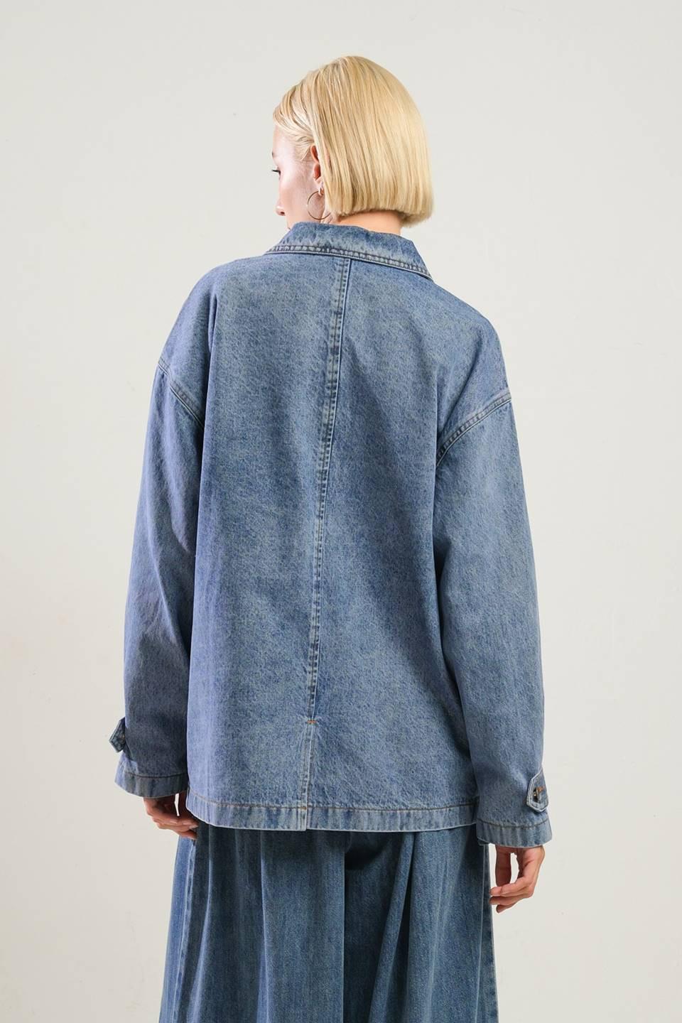 Breathtaking Charm Denim Midi Jacket from KADOU Boutique