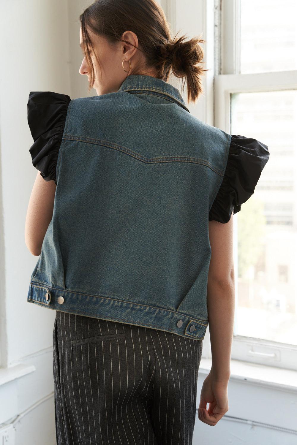 Authentic Moments Denim Vest from KADOU Boutique