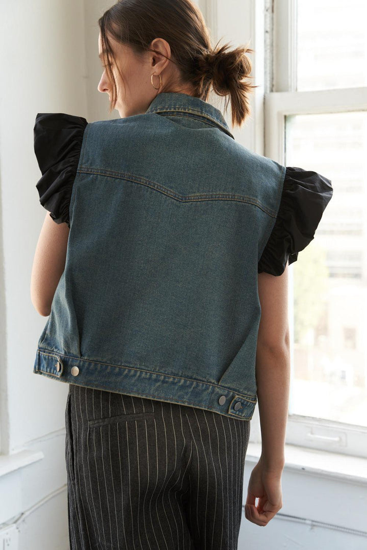 Authentic Moments Denim Vest from KADOU Boutique
